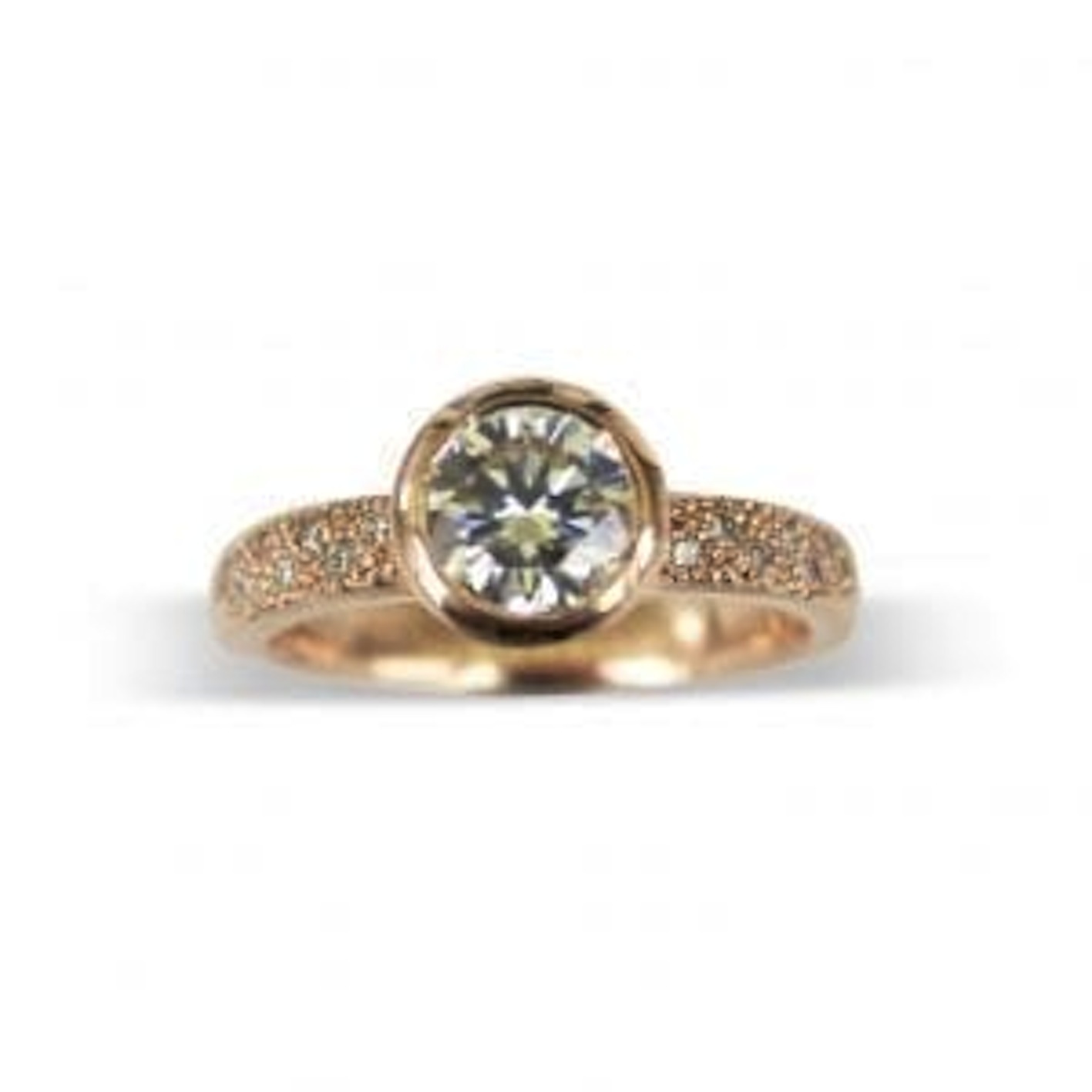 14 Ct rose gold moissanite diamond| McAtamney Gallery and Design Store | Geraldine NZ